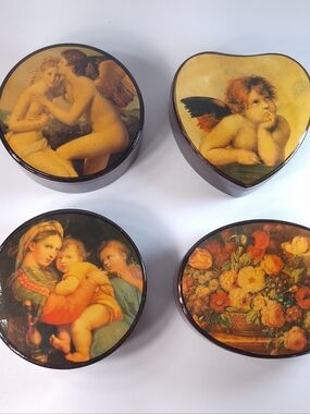 Vintage Trinket Boxes Raphael Cherubs & Classical Angel Decorative Keepsakes